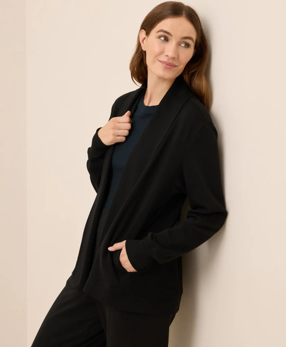 Organic Airplane Drape Cardigan