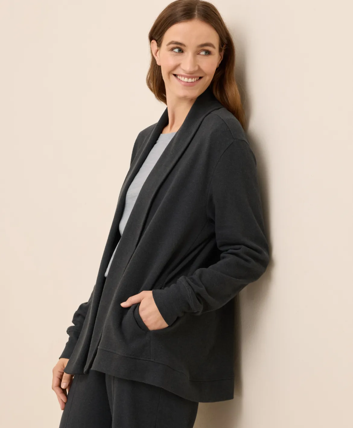Organic Airplane Drape Cardigan