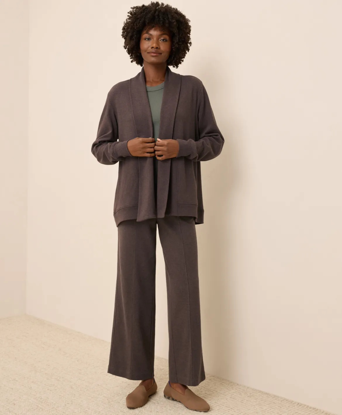 Organic Airplane Drape Cardigan