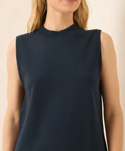 Organic Airplane Mock Neck Shell