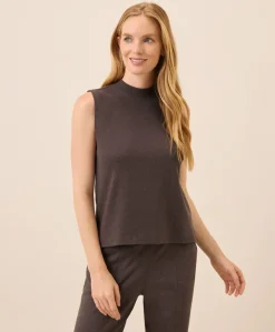 Organic Airplane Mock Neck Shell