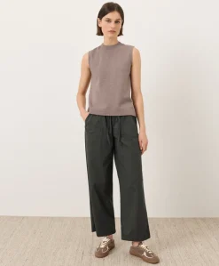 Organic Airplane Mock Neck Shell