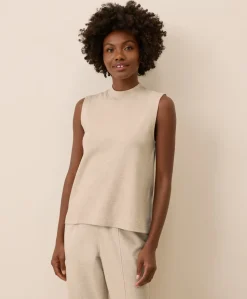 Organic Airplane Mock Neck Shell