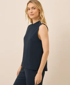 Organic Airplane Mock Neck Shell