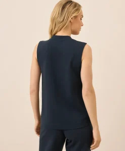 Organic Airplane Mock Neck Shell