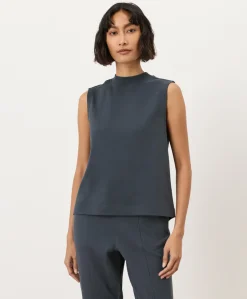 Organic Airplane Mock Neck Shell