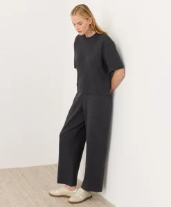 Organic Airplane Pintuck Wide Leg Pant