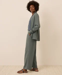 Organic Airplane Pintuck Wide Leg Pant