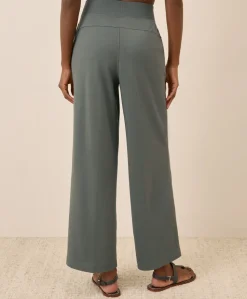 Organic Airplane Pintuck Wide Leg Pant