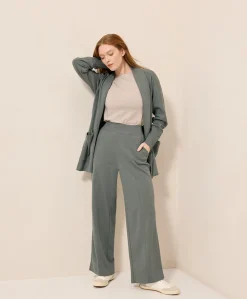 Organic Airplane Pintuck Wide Leg Pant