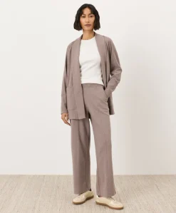 Organic Airplane Pintuck Wide Leg Pant
