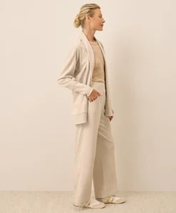 Organic Airplane Pintuck Wide Leg Pant