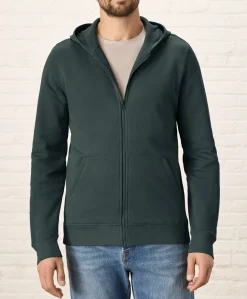 Organic Brushed Fleece Zip Hoodie