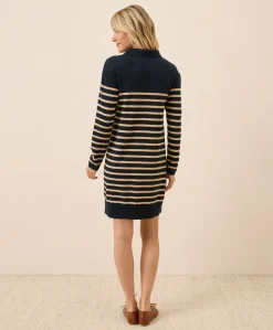 Organic Classic Fine Knit Collared Sweater Dress