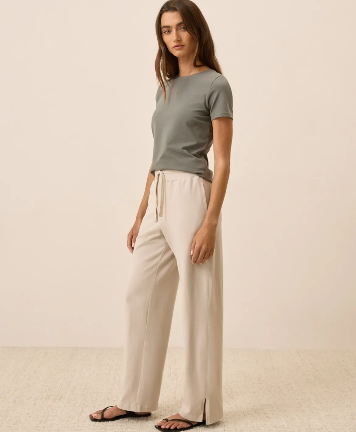 Organic Cloudknit Wide Leg Pant