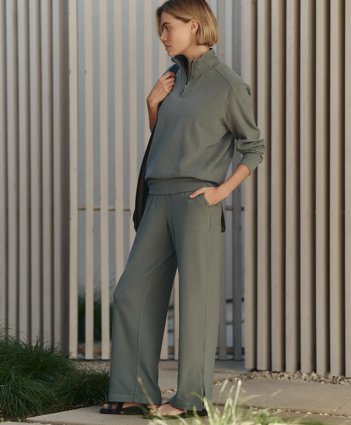 Organic Cloudknit Wide Leg Pant