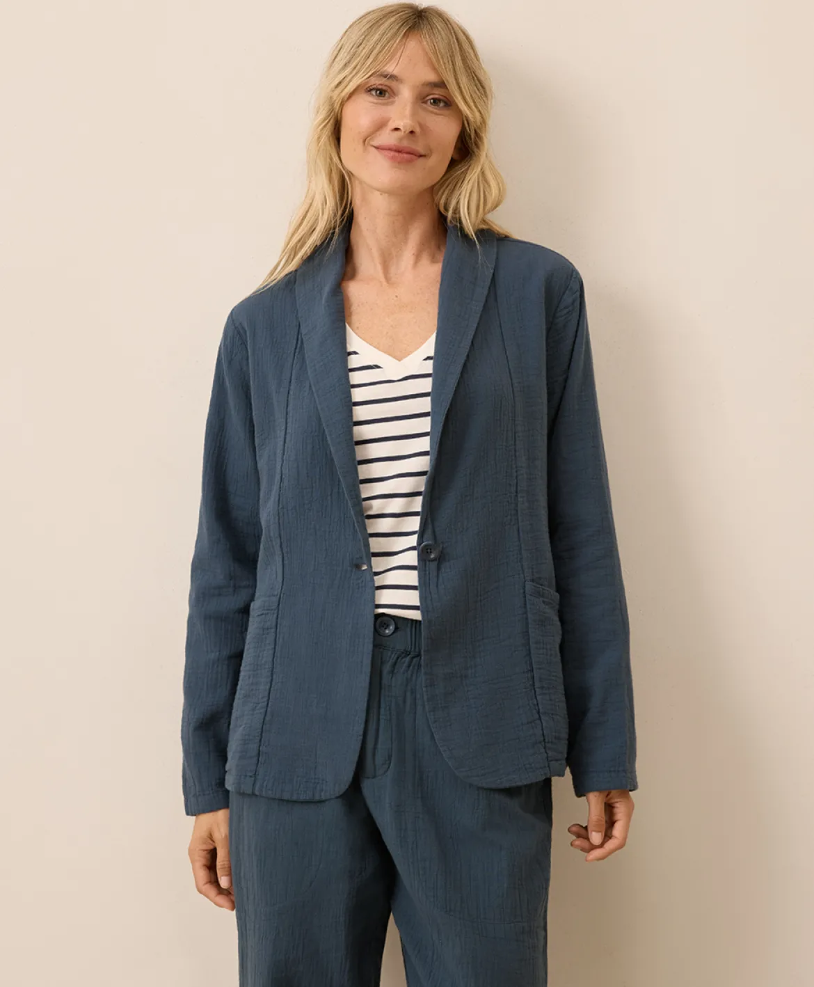 Organic Coastal Double Gauze Lined Easy Jacket