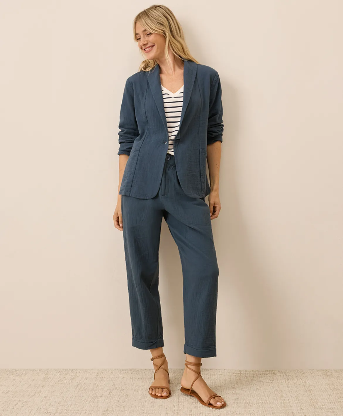 Organic Coastal Double Gauze Lined Easy Jacket