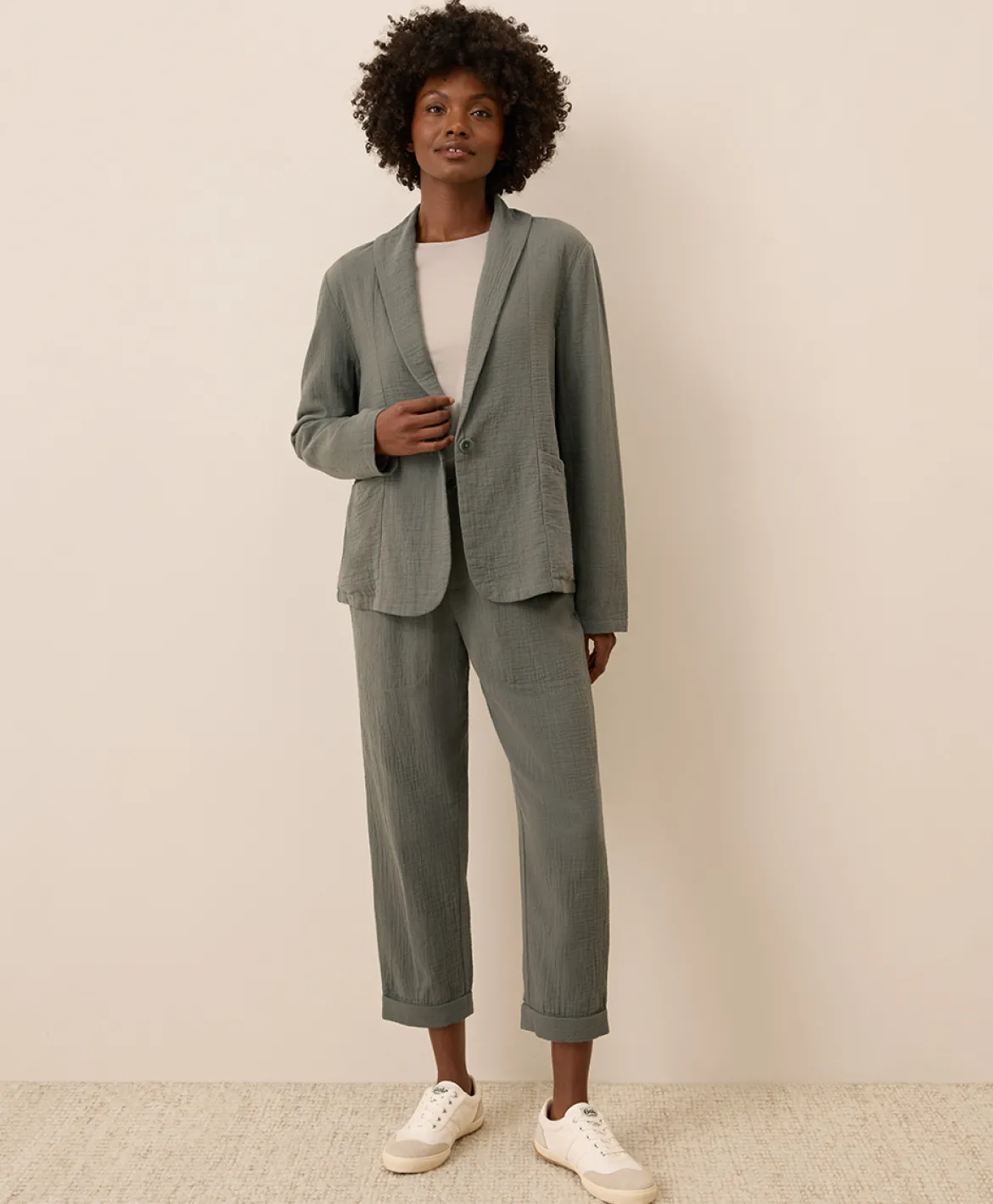 Organic Coastal Double Gauze Lined Easy Jacket