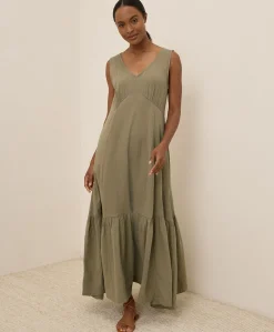Organic Coastal Double Gauze Beach To Brunch Maxi Dress