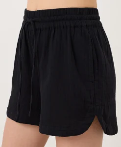 Organic Coastal Double Gauze Curved Hem Short