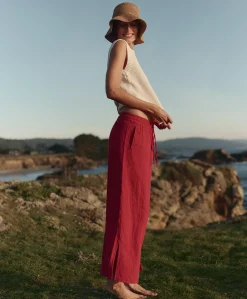 Organic Coastal Double Gauze Split Hem Pant
