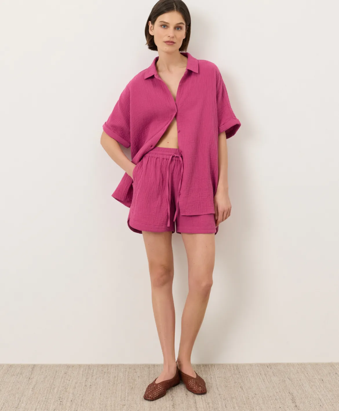 Organic Coastal Double Gauze Oversized Shirt