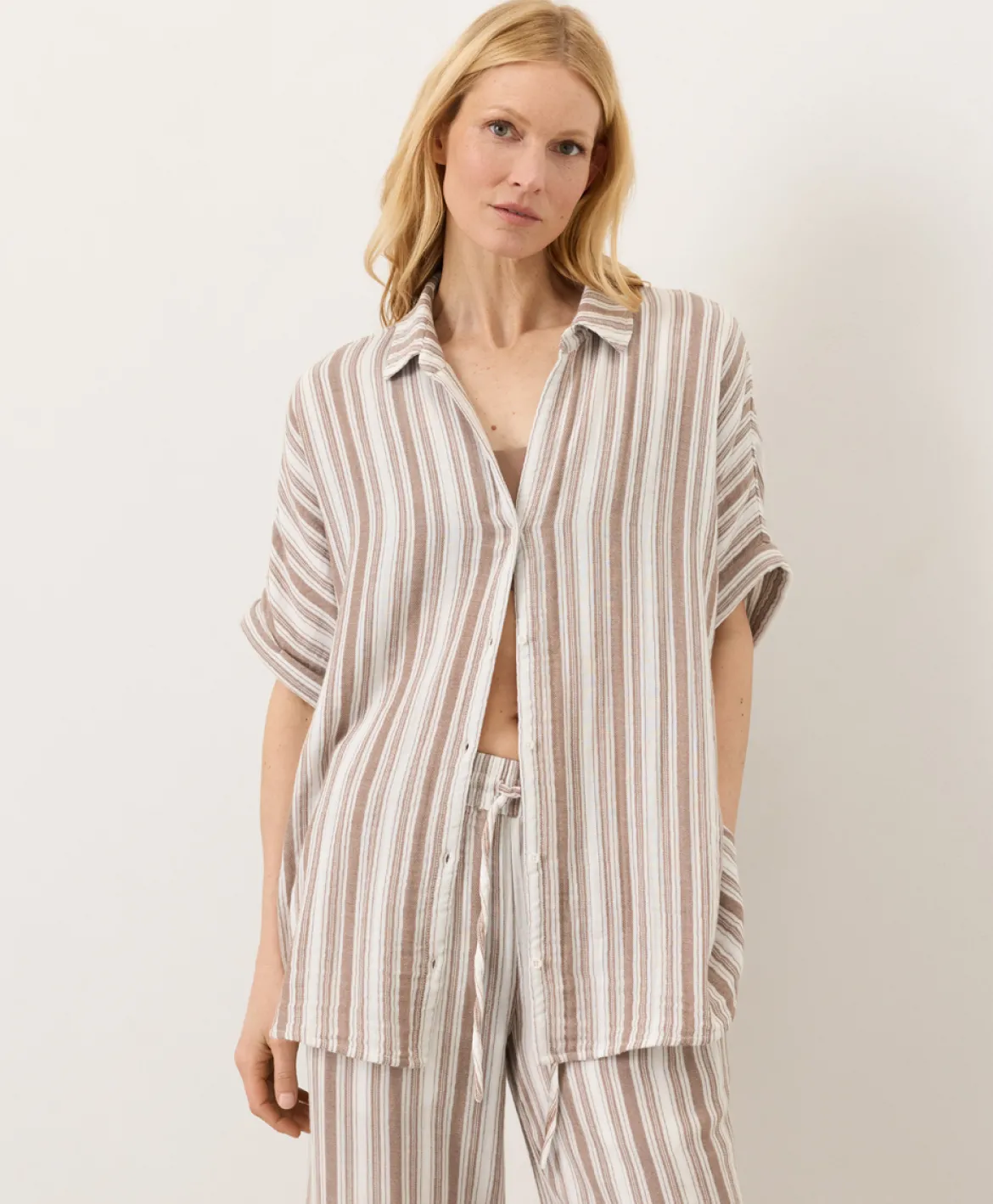 Organic Coastal Double Gauze Oversized Shirt