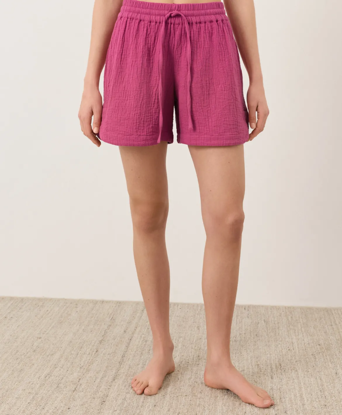 Organic Coastal Double Gauze Curved Hem Short