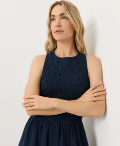 Organic Coastal Double Gauze Smocked Dress