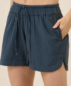 Organic Coastal Double Gauze Curved Hem Short
