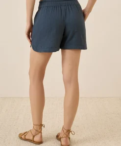 Organic Coastal Double Gauze Curved Hem Short