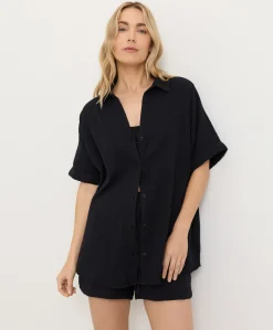 Organic Coastal Double Gauze Oversized Shirt