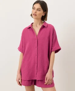 Organic Coastal Double Gauze Oversized Shirt