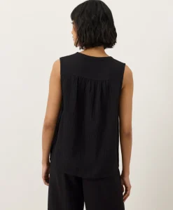 Organic Coastal Double Gauze Henley Tank