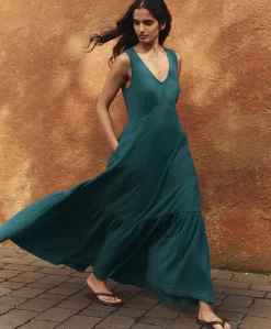 Organic Coastal Double Gauze Beach To Brunch Maxi Dress