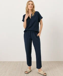 Organic Coastal Double Gauze Tapered Pull-On Pant