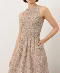 Organic Coastal Double Gauze Smocked Dress