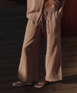 Organic Coastal Double Gauze Split Hem Pant