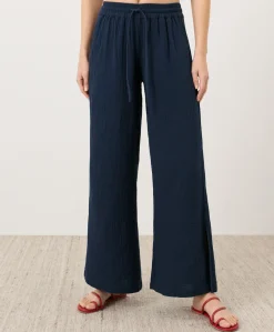 Organic Coastal Double Gauze Split Hem Pant