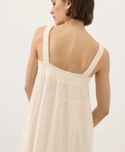 Organic Coastal Double Gauze Strappy Tiered Maxi Dress