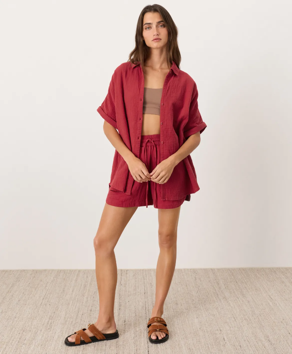 Organic Coastal Double Gauze Oversized Shirt