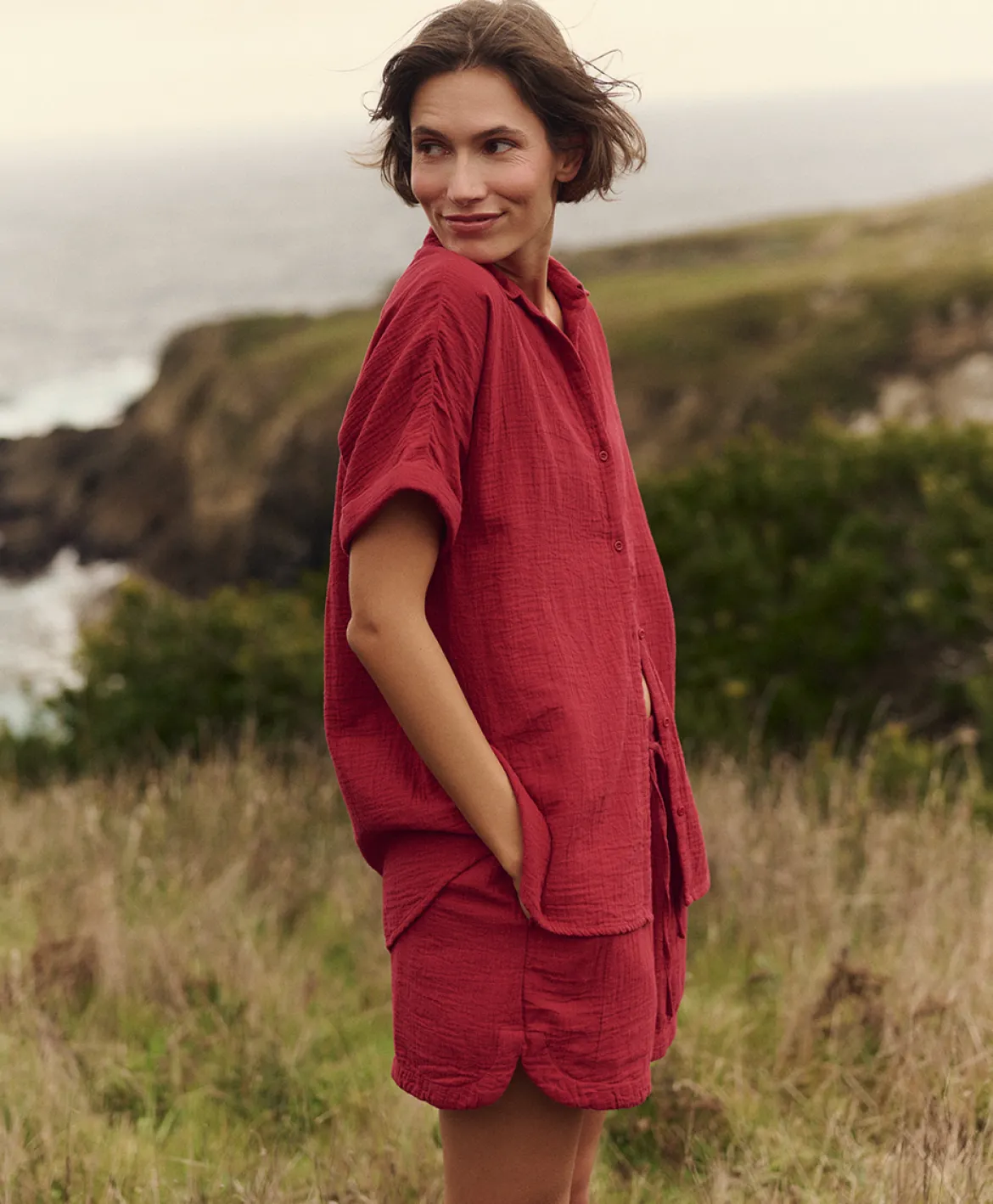 Organic Coastal Double Gauze Oversized Shirt