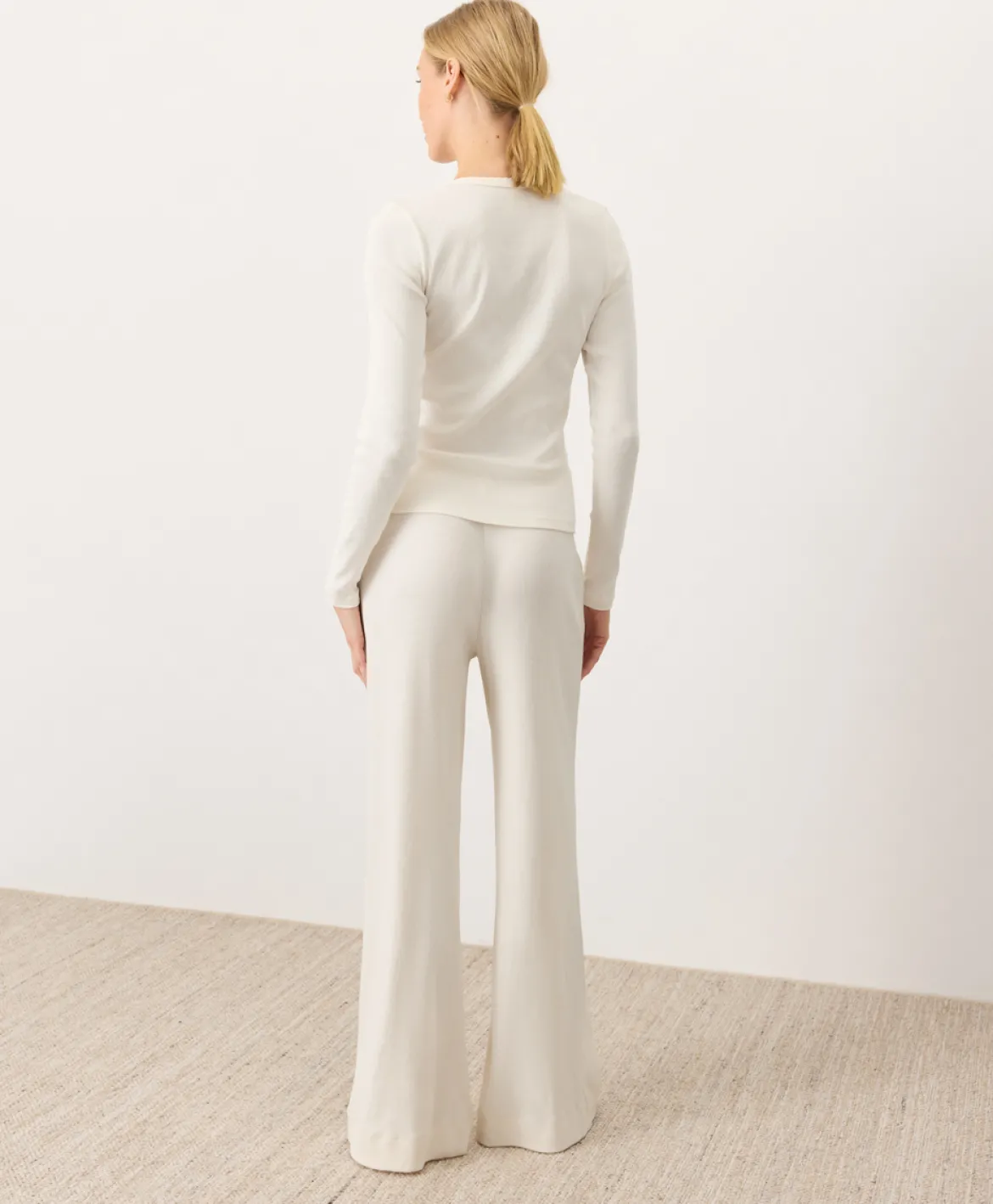 Organic Dream Rib Wide Leg Lounge Pant