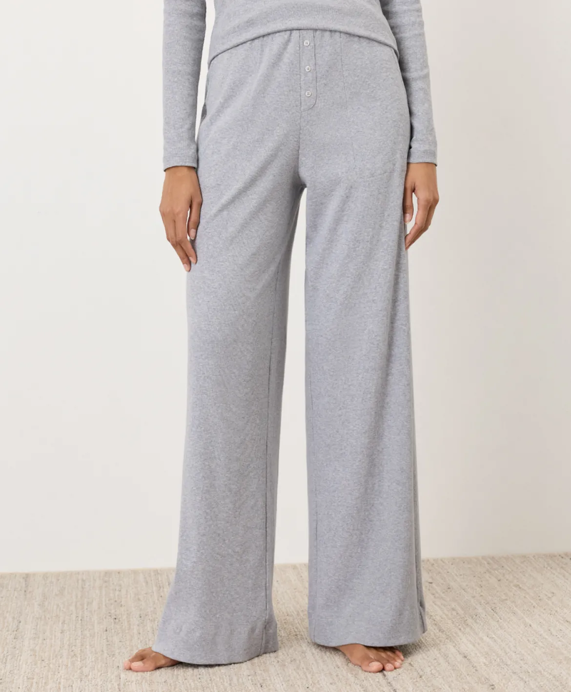 Organic Dream Rib Wide Leg Lounge Pant