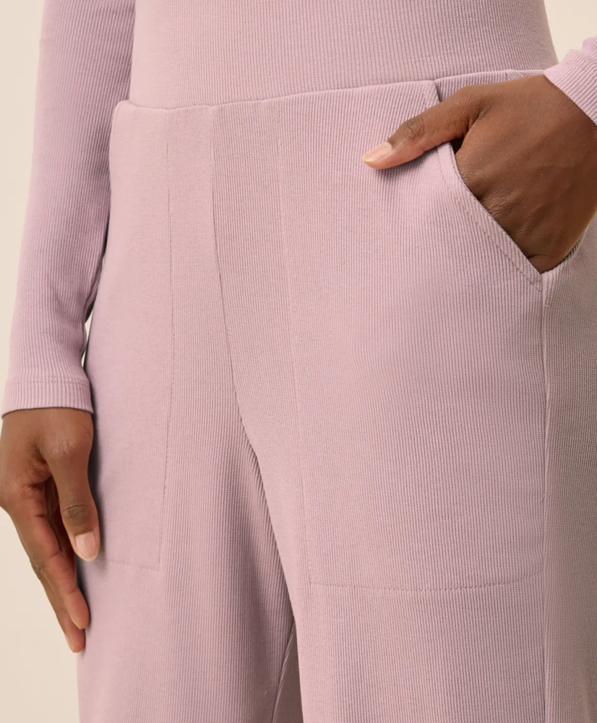 Organic Easy Rib Wide Leg Lounge Pant