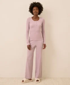Organic Easy Rib Wide Leg Lounge Pant