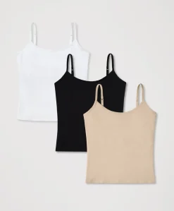 Organic Everyday Shelf Bra Cami 3-Pack