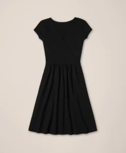 Organic Fit & Flare Crossover Dress