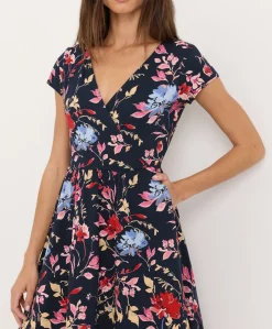 Organic Fit & Flare Crossover Dress